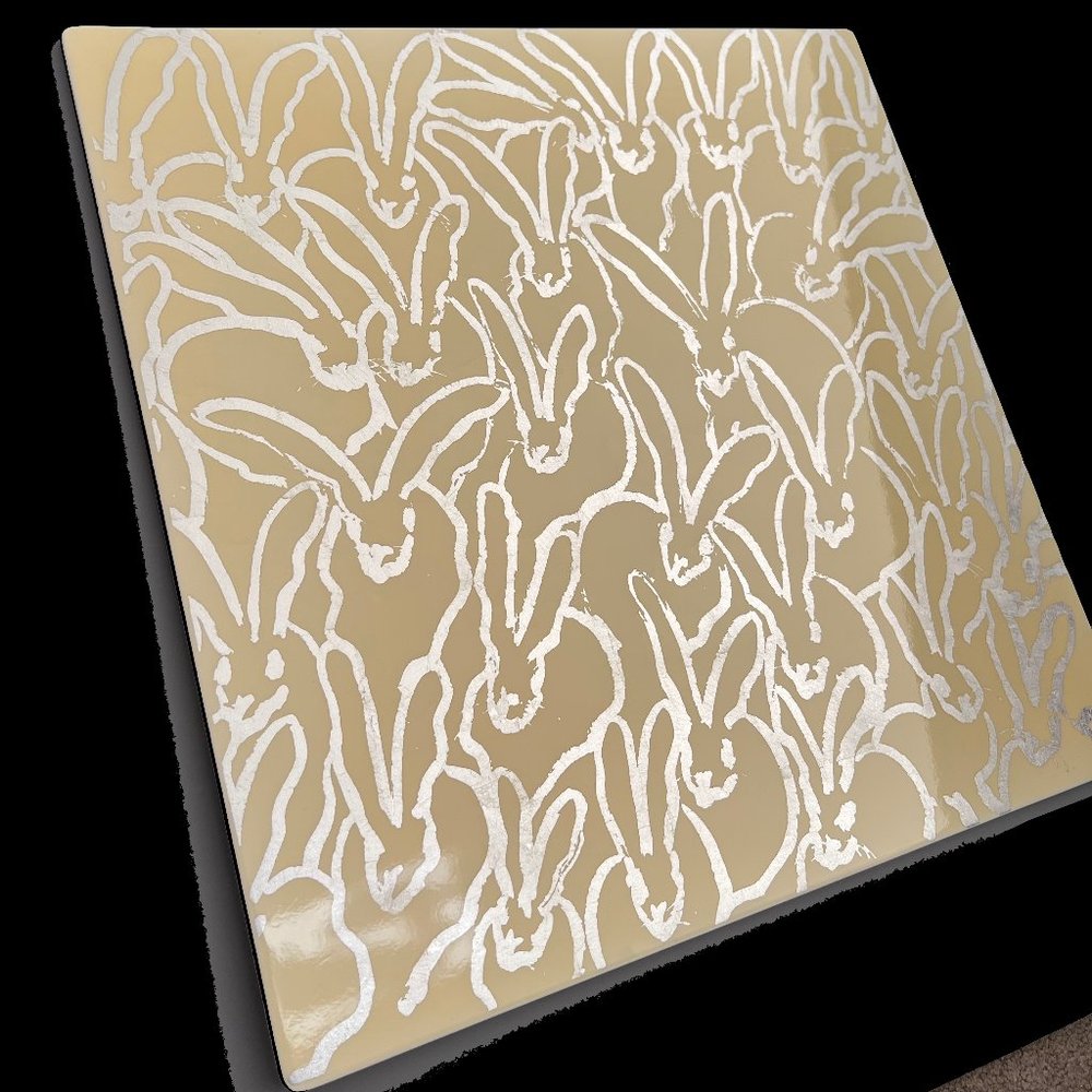 Artist Hunt Slonem inspired Rabbit Lacquer Place Mat
